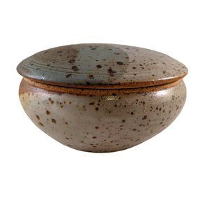 Original Paseo Rosebrook Stoneware Jewelry Box / Container Glazed Jar